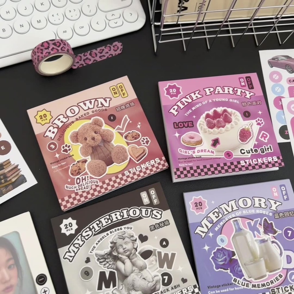 Journamm 20pcs/pack INS Vintage Stickers Book Collage Scrapbooking ...