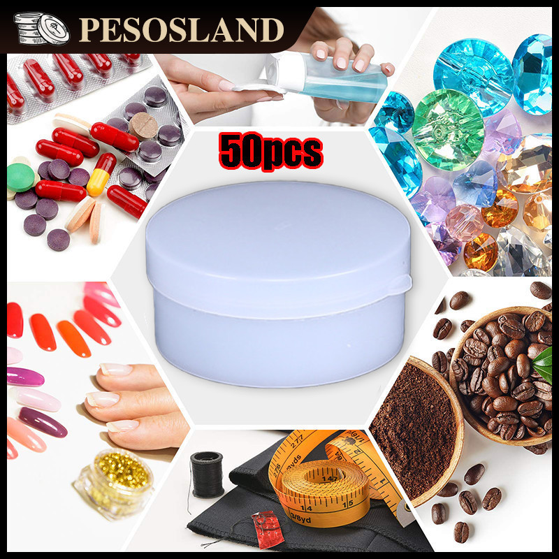 50pcs/pack Plastic Jar Cosmetics Packaging 10g Makeup Face Cream ...