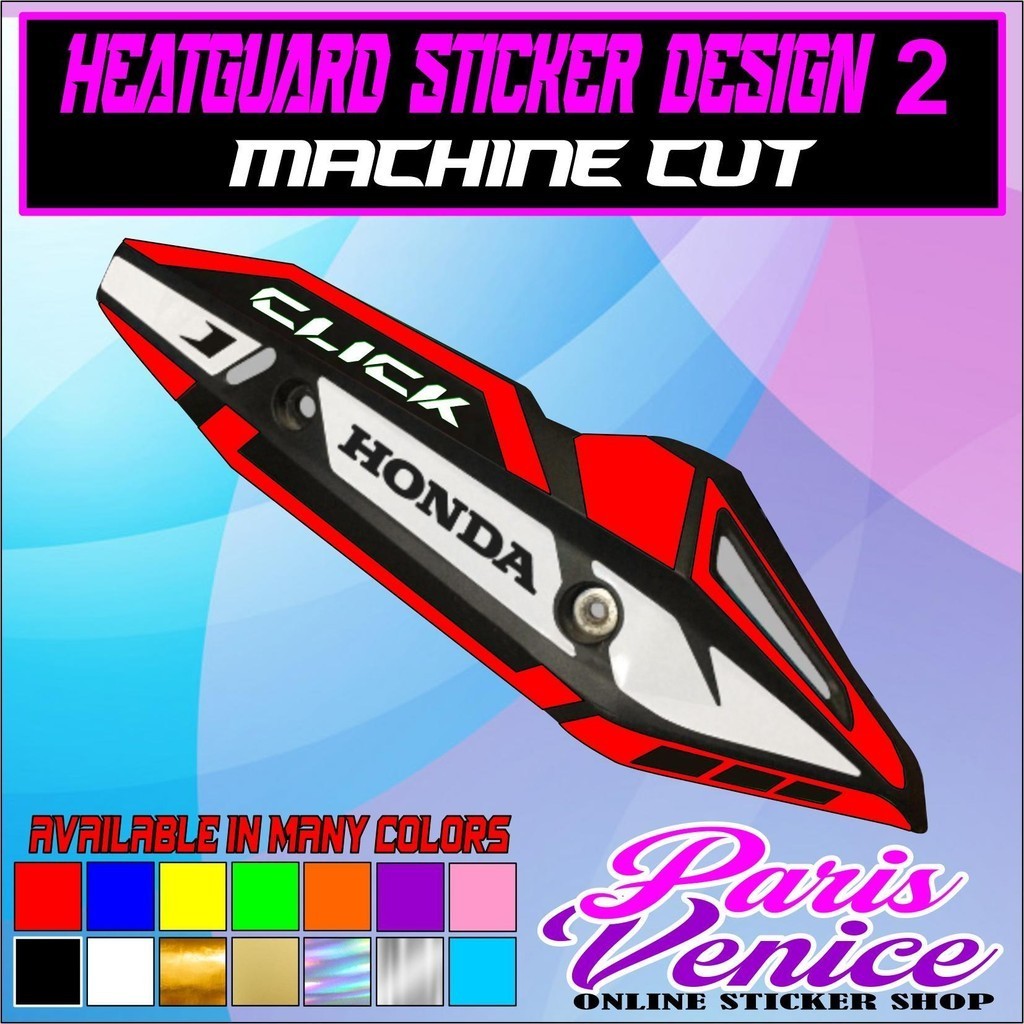 heatguard sticker only for click v2 v3 machine cut diecut original ...