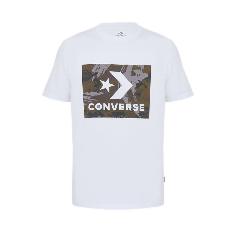 Converse Star Chev Brush Stroke Knock Out Camo Fill Men's Tee - White ...