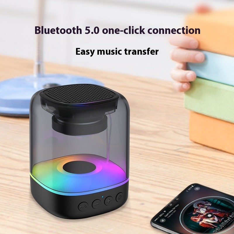 New Transparent Bluetooth Speaker RGB Colorful Wireless Home Mini ...