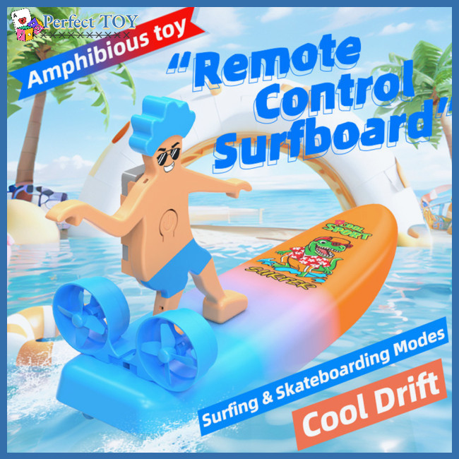 Perfect Kids Water Paddle Boat 2.4G RC Boat Waterproof Dual Mode Remote ...