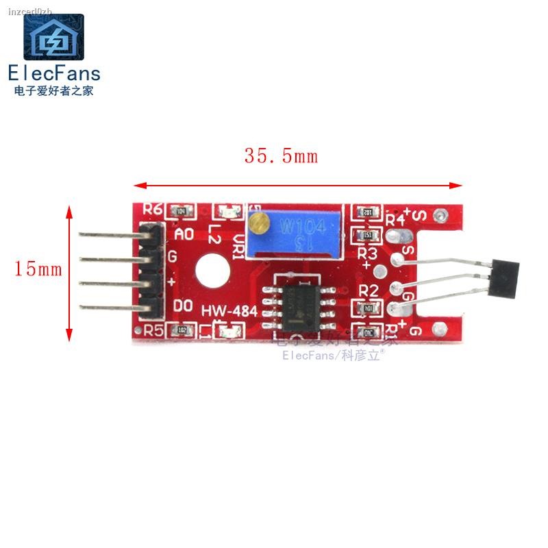 49E linear Hall sensor module magnetic magnetic field induction switch ...