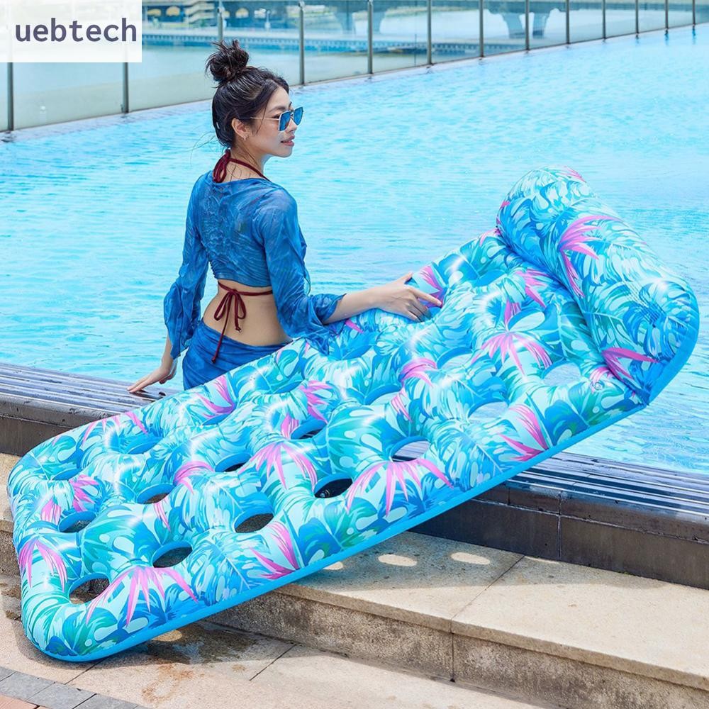 Pool Floats Lounger Pool Floaties with Headrest Portable for Swimming ...