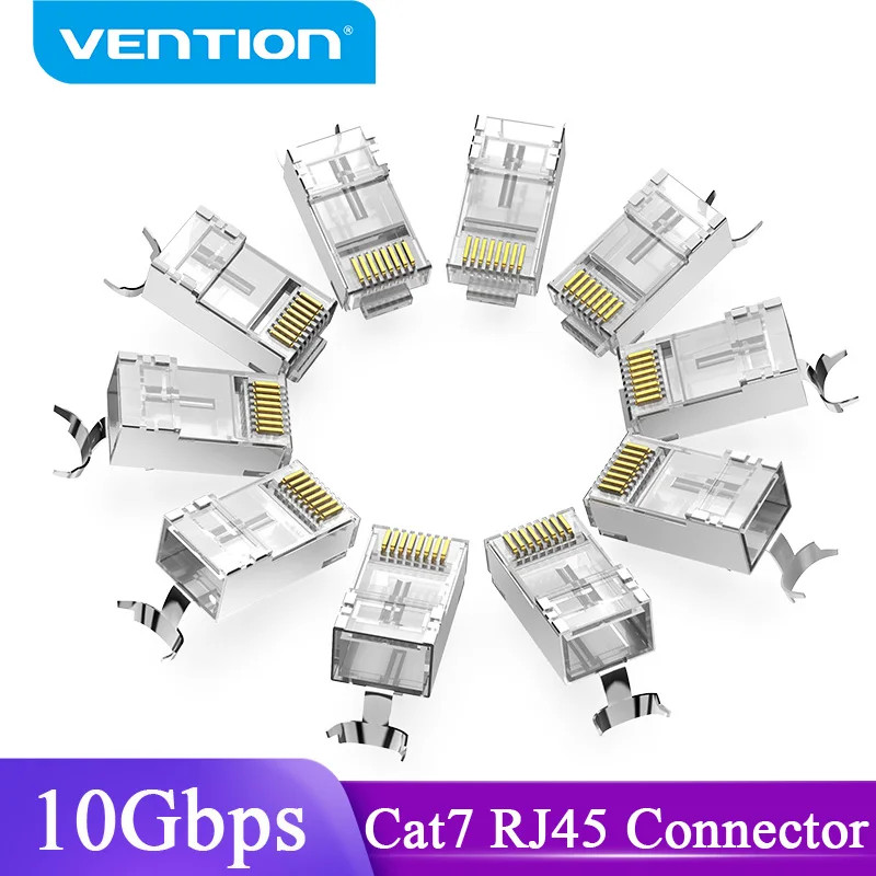 Vention Cat7 RJ45 Connector Cat7/6/5e STP 8P8C Modular Ethernet Cable ...