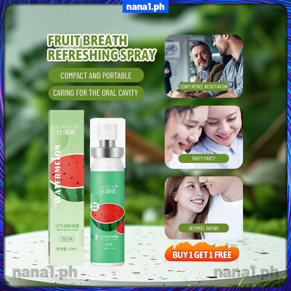 COD 【buy 1 Get 1 Free】20ml Fresh Breath Mouth Spray Halitosis Fresh