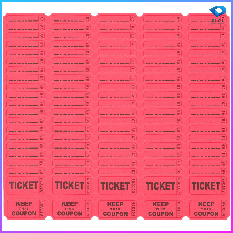 Toy Lottery Tickets Raffle Carnival Bingo Party Supply Game Double
