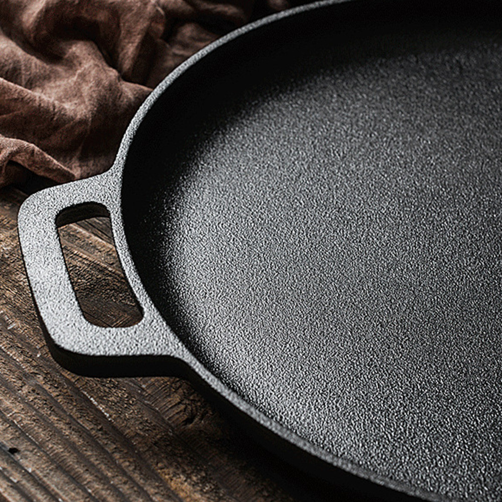 【Manila Ready Stock】Cast Iron Skillet Pan NonStick Pancake Pizza Pan