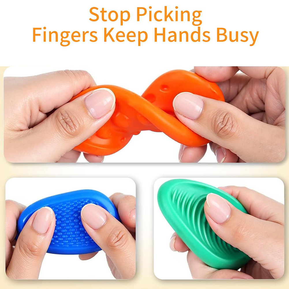 6 Pack Fidget Toys Sensory Stone for Kids Adults for Students Anxiety ...