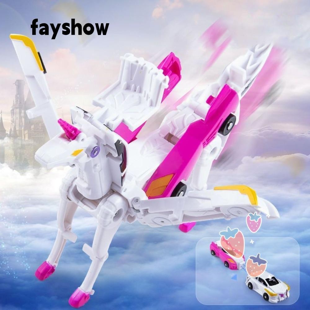 FAYSHOW2 Car Model, Inertial Sliding Winged Pegasus Car Transforms Into