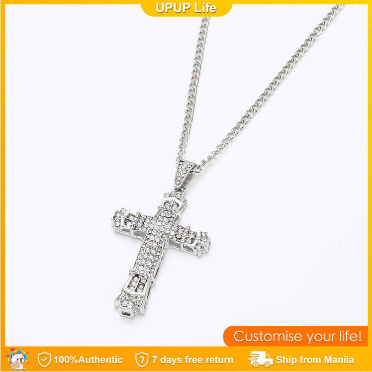 Multiple style Hip Hop Large Cross Pendant Necklace Men Retro Bling ...