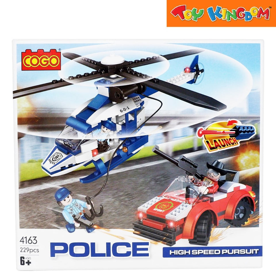 Cogo 4163 Police High Speed Pursuit 229 pcs Building Blocks | Shopee ...