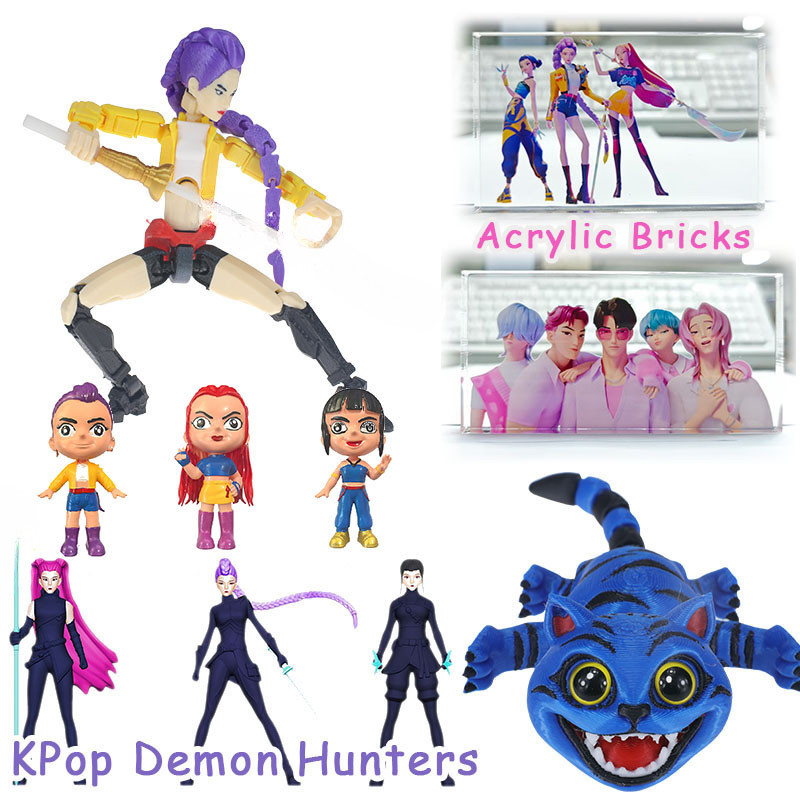 KPop Demon Hunters Rumi 3D Printed Toys 6pcs HUNTR/X Action