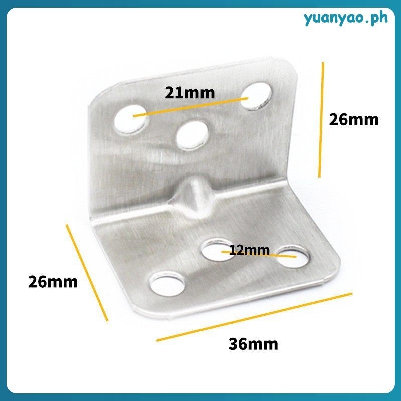 Stainless Steel Corner Code Table Top Fasteners Brace Furniture 12 Pcs