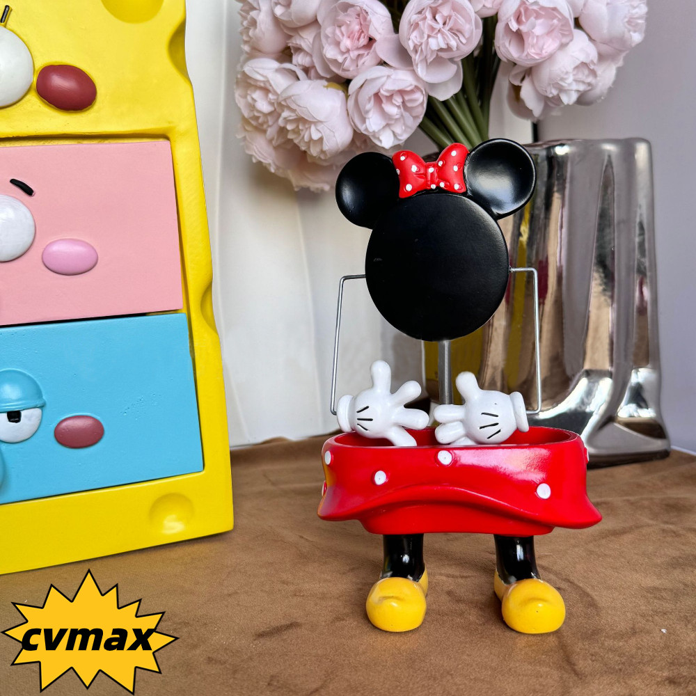 CYMX Mickey Minnie Storage Box, Cartoon Kawaii Remote Control Storage ...