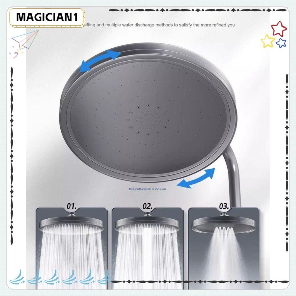 MAGICIAN1 Round Shower Head, Adjustment 6 Spray Modes Standing Bath