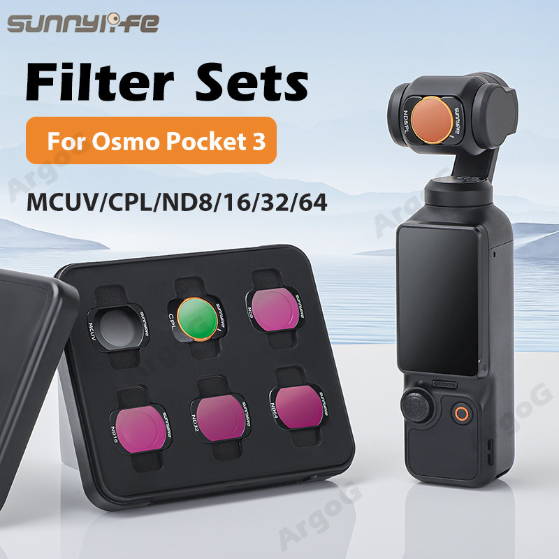 Sunnylife Magnetic ND CPL Filter Kit for DJI Osmo Pocket Multi Coated  HD Optical Glass Lens Filter ND8&16&32&64 PL UV Filters DJI Pocket