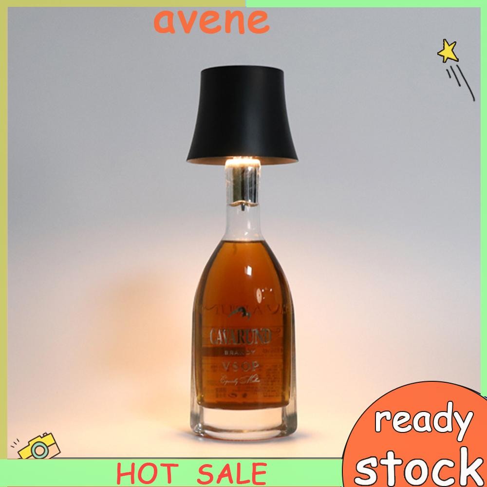 Wireless LED Wine Bottle Lamp 3 Colors Stepless Dimming Touch Table
