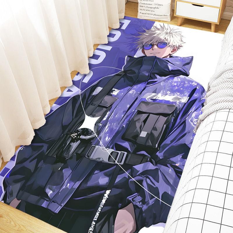 Area Rugs Anime Jujutsu Kaisen Satoru Gojo Yuji Itadori Bedroom Bedside ...