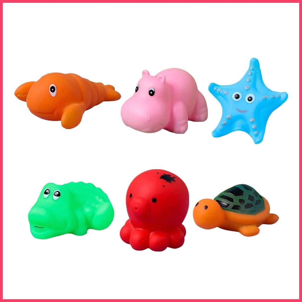 Squeeze Bath Toys Pool Toys Soft Bathtub Squeeze Sea Creatures Bath ...