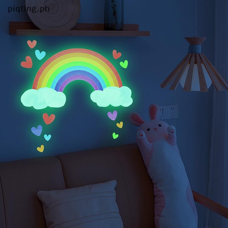 PP Cartoon Rain Luminous Wall Stickers Glow In The Dark Fluorescent