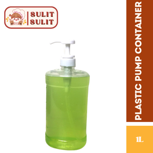 Syrup Plastic Container Round1L w/ Pump / pump dispenser / press pump ...