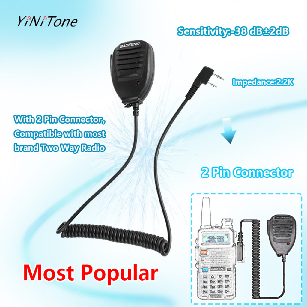 Handheld Speaker Mic for BAOFENG UV5R BF-F8HP 5RM UV-21R BF888S ...