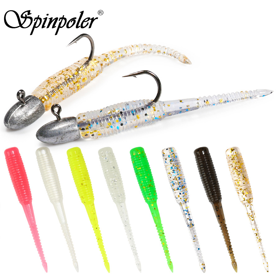 Spinpoler Ajing Soft Fishing Lure Worm 3.5cm Tpr Floating Micro Ultra ...