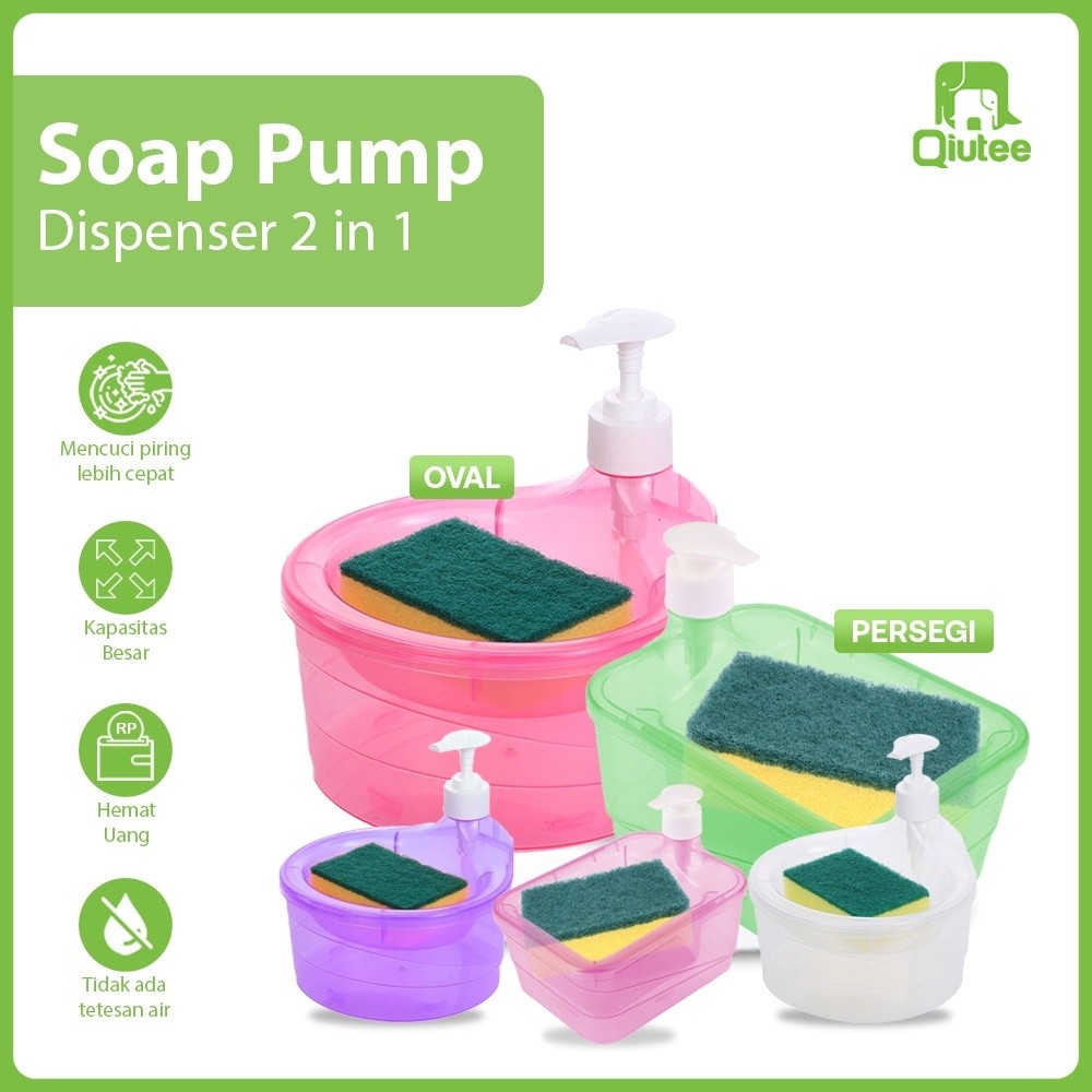 Dish Soap Holder+Sponge/Round Sunlight Container/Soap Pump Bottle ...