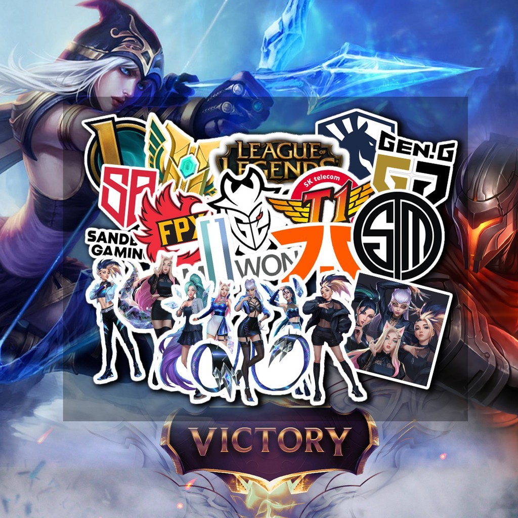 『MOBA PC Game Sticker』League of Legends LOL Team Worlds Waterproof