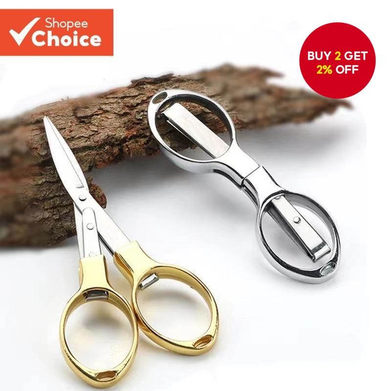 1pc Foldi ng scissors,safe portable small mini shears stainless steel ...