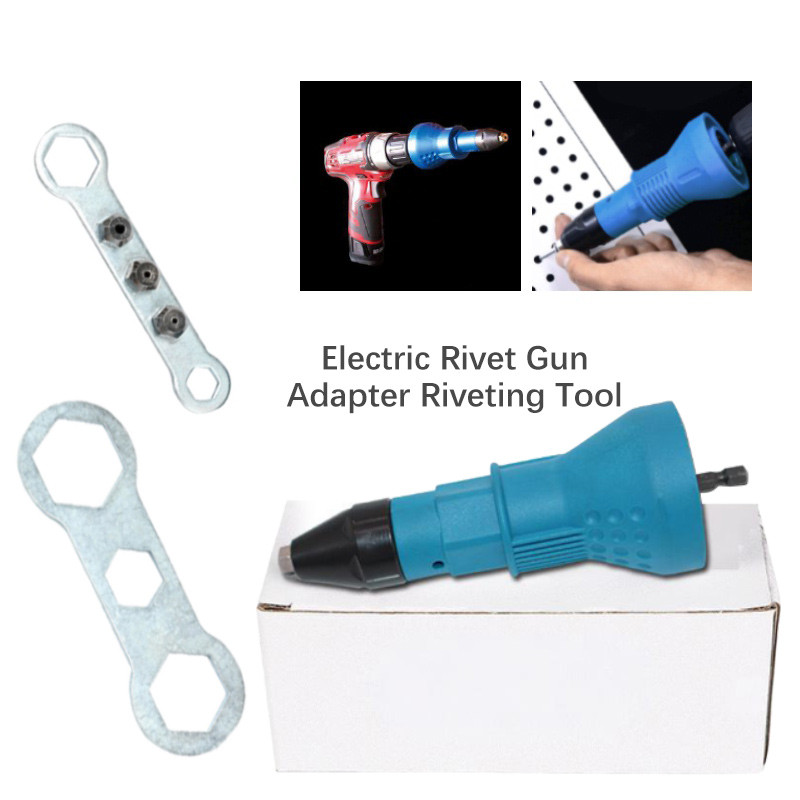 Electric Rivet Gun rivet nut gun drill adapter Cordless riveting tool ...