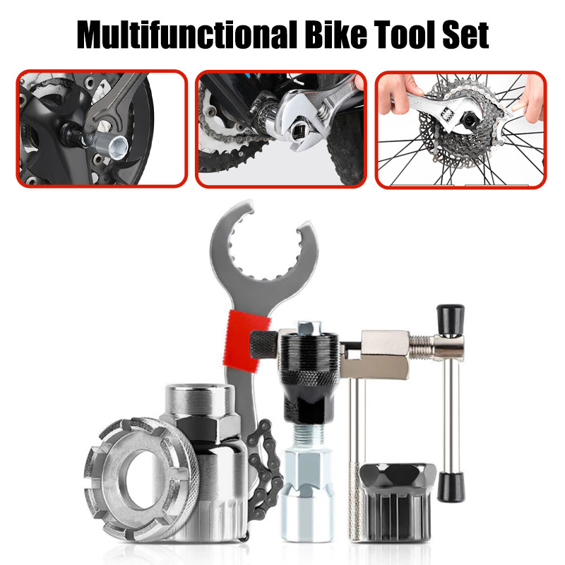 Bike Tool Kit Multifunctional Bike Tool Set (6Pcs) Crank Puller Chain ...