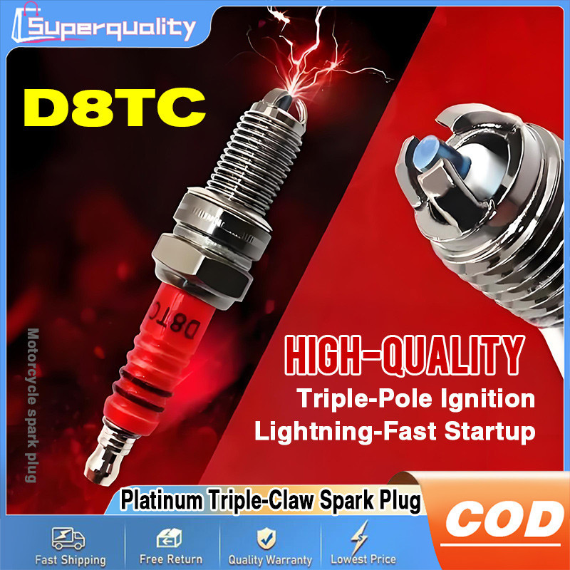 D8TC Platinum Nozzles Spark Plugs Level 3 Multi-angle Ignition Red Head ...