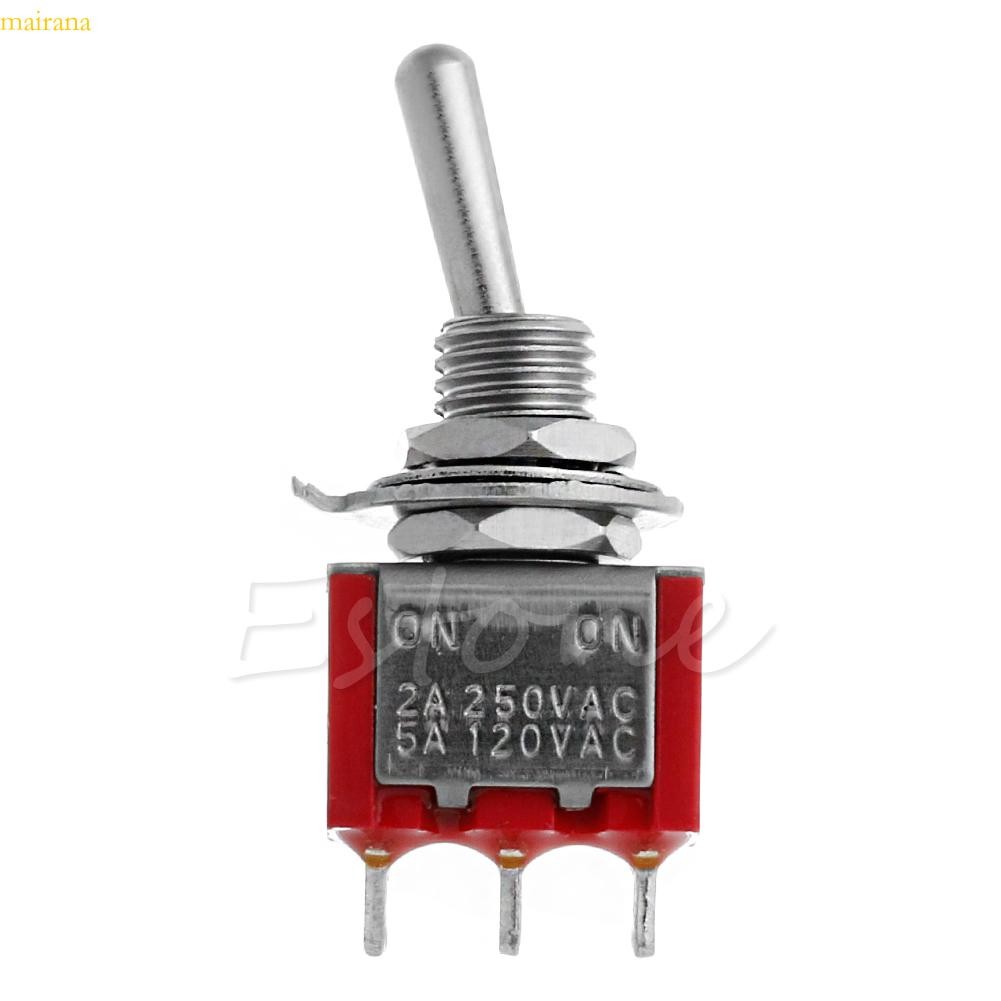 MAI 3Pin Mini Latching Rocker Toggle Switch SPDT 2 Position OnOn
