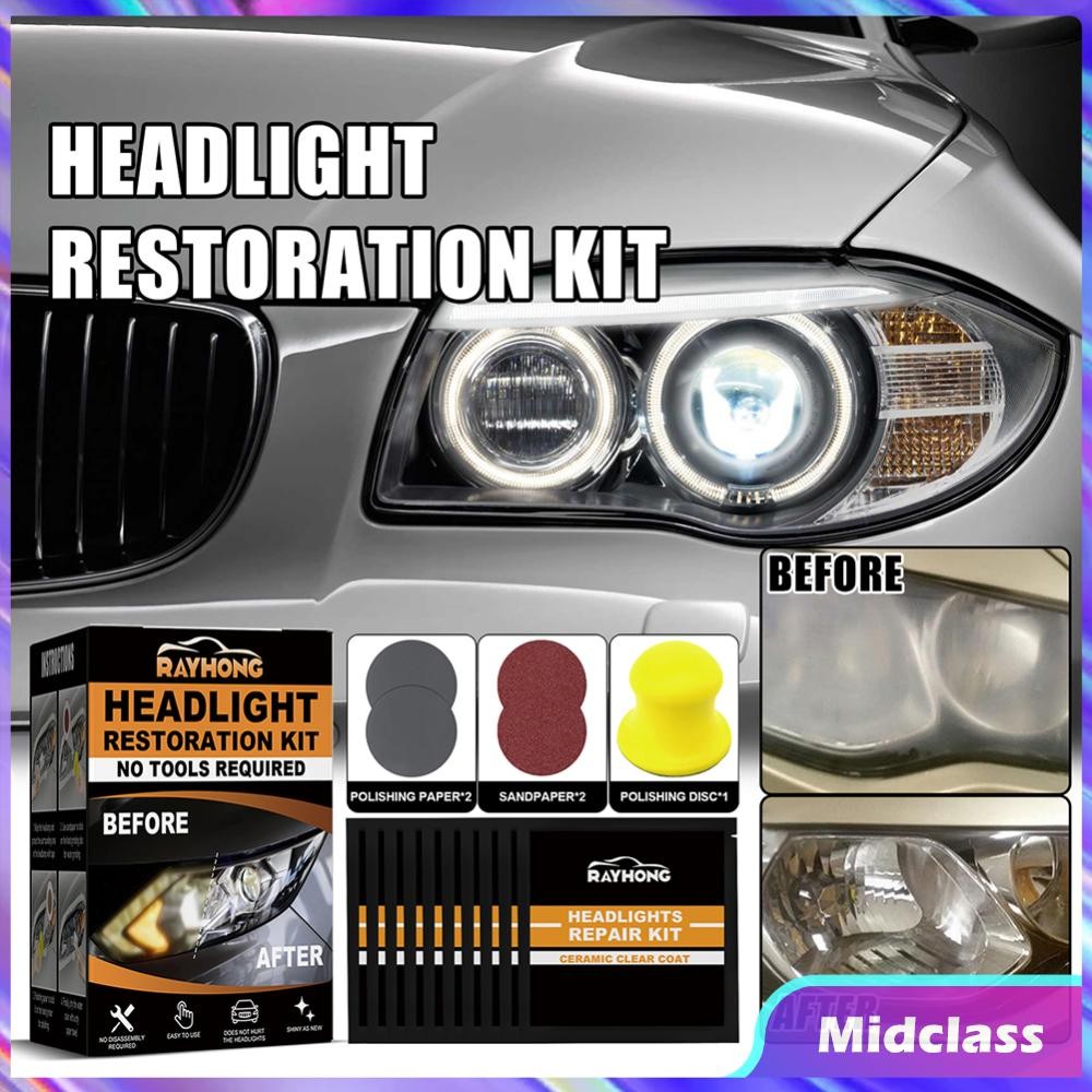Ceramic Headlight Restoration Kit Clean Yellow Haze Scratch Off