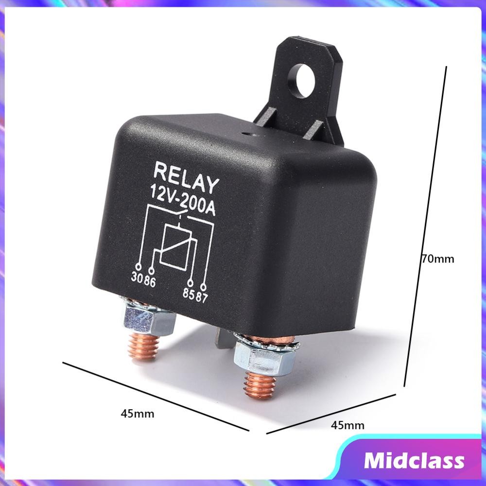 DC 12V 200A Starting Relay Black Heavy Current Start Relay Car Truck