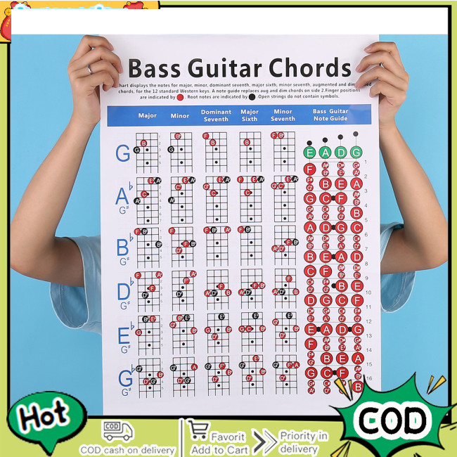 【In Stock】 Bass Guitar Chord Practice Chart Music Score Students