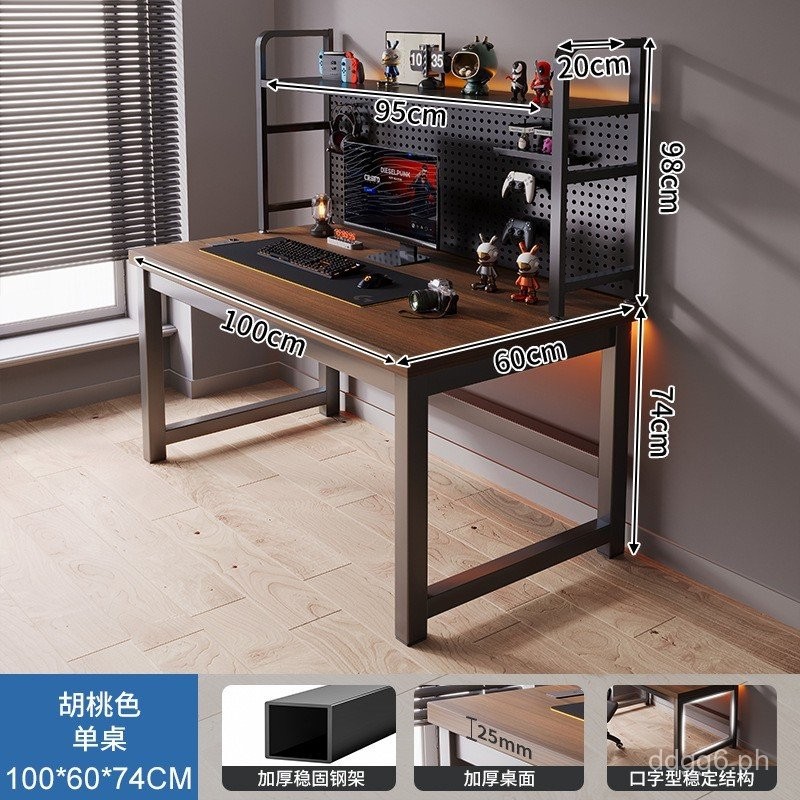 Computer Desk Desktop Home Desk Bookshelf Integrated Combination Small ...
