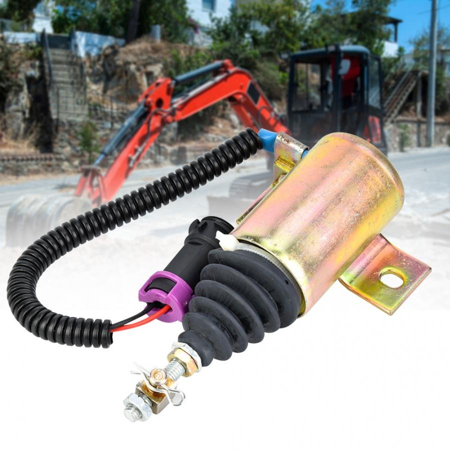 DC 12V Fuel Shut Off Stop Shutdown Solenoid Valve Fit For Foton 483