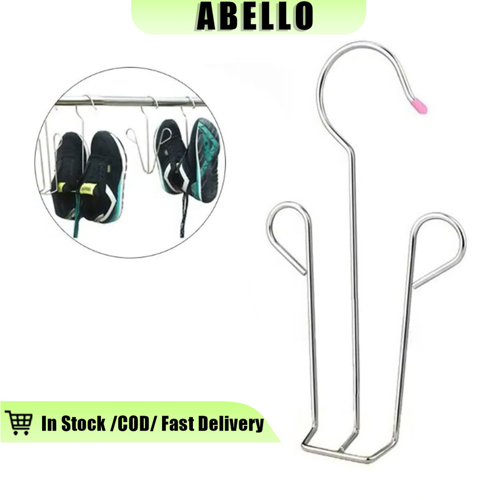 1/3Pcs Portable Shoes Drying Rack Hook Antiskid Shoe Hanger Stainless ...