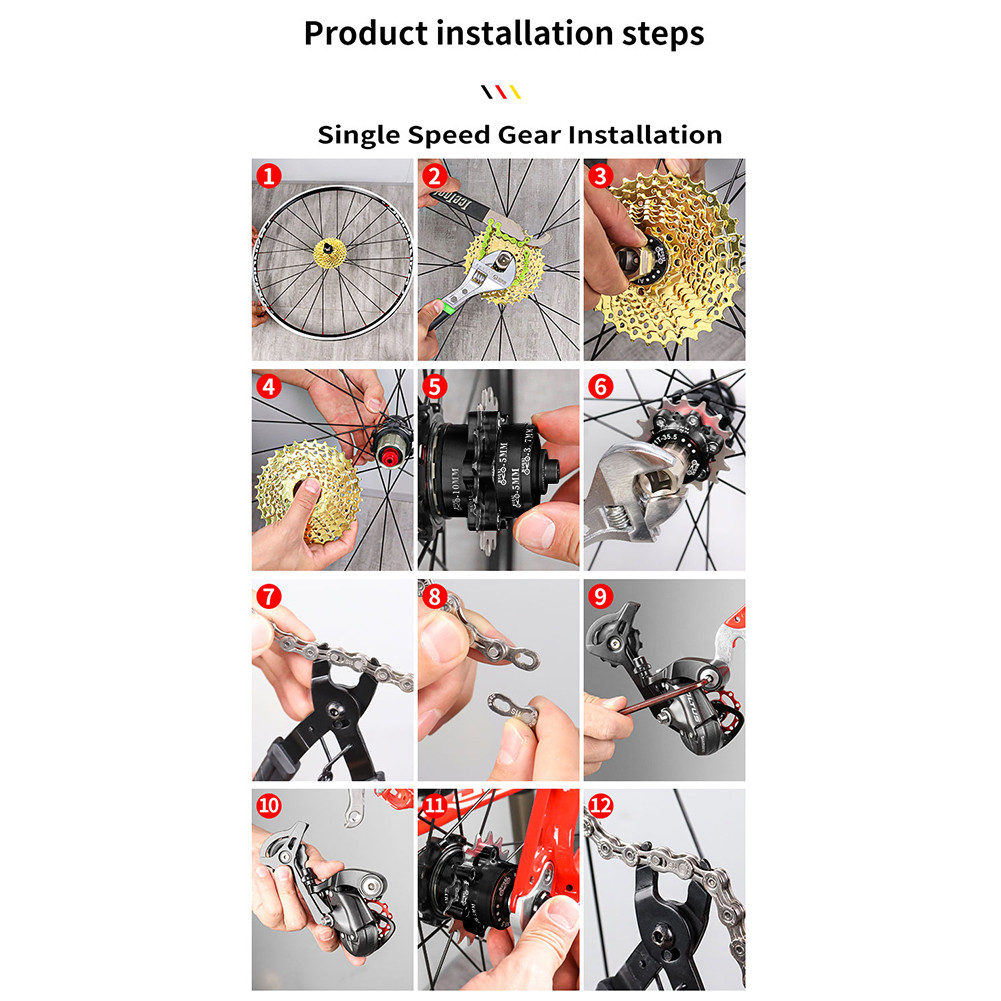Tensioner Guide Single Speed Mountain Bike Flywheel Sprocket Conversion