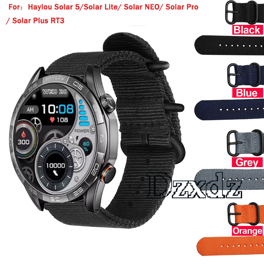 Nylon Strap for Haylou Solar 5 smart watch strap Solar Lite Neo Pro ...
