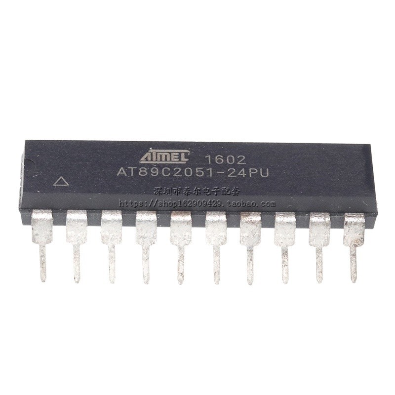 Straight plug AT89C2051-24PU microcontroller 8-bit 8051 2K Flash memory ...