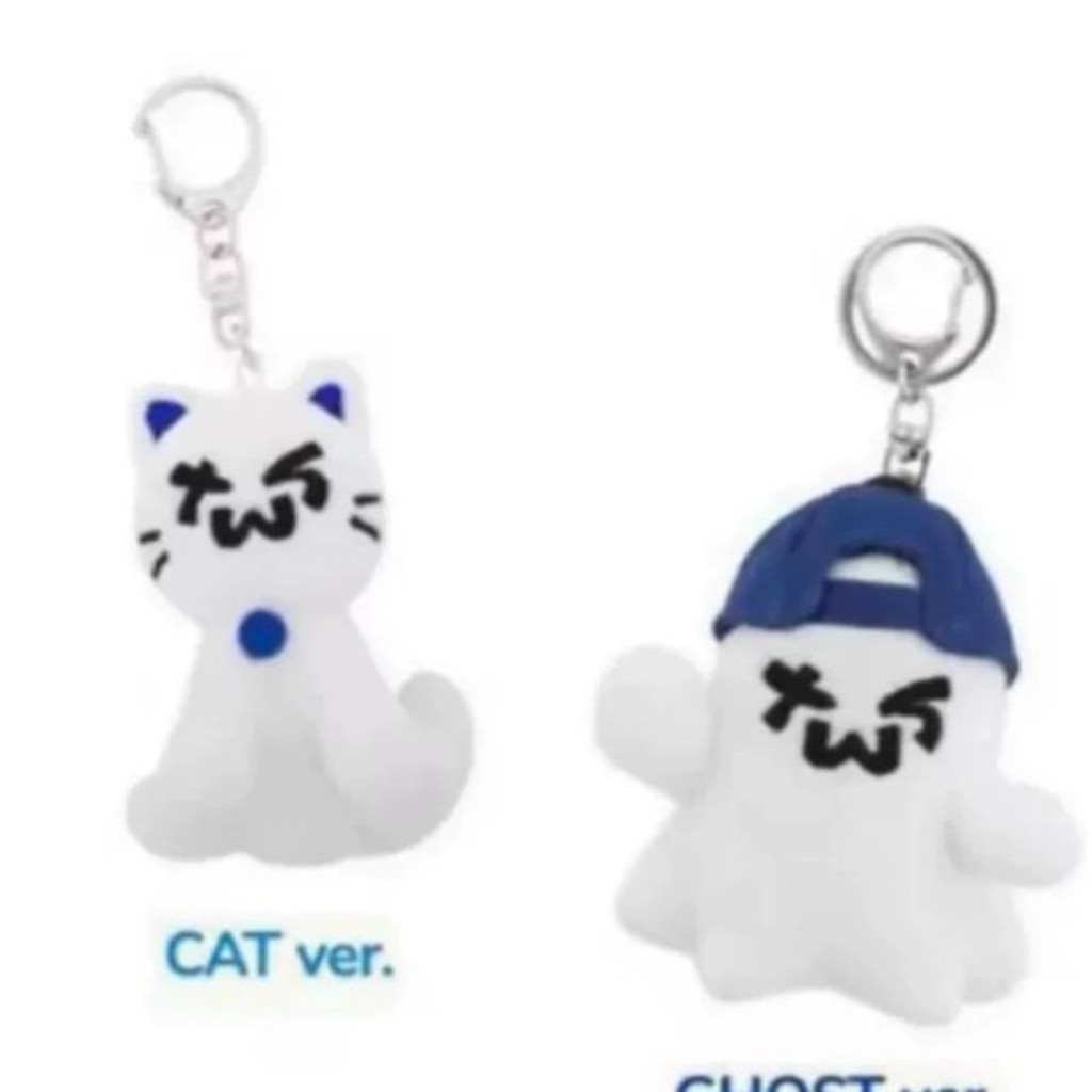 Kpop TWS SHINYU HANJIN Cute Plush Cat Ghost Doll Keychain Pendant ...
