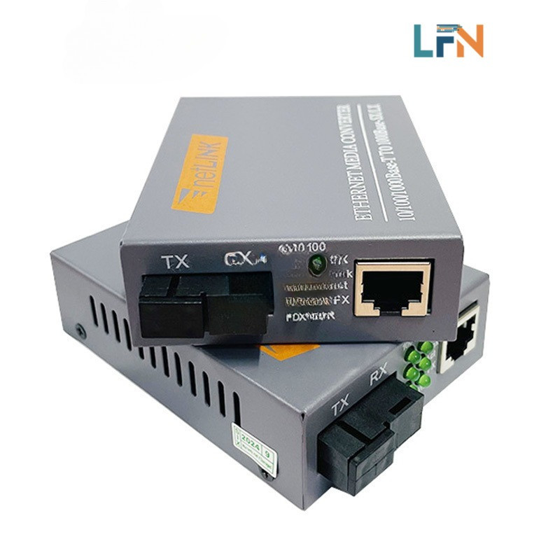 LFN HTB-GS-03 A/B 1000Mbps Gigabit Fiber Optical Media Converter Single ...