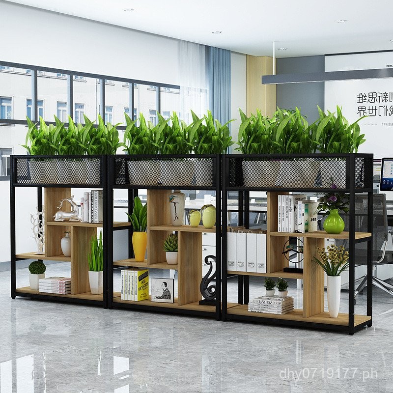 Iron Art Storage Rack Floor-standing Low Partition Decorative Storage ...