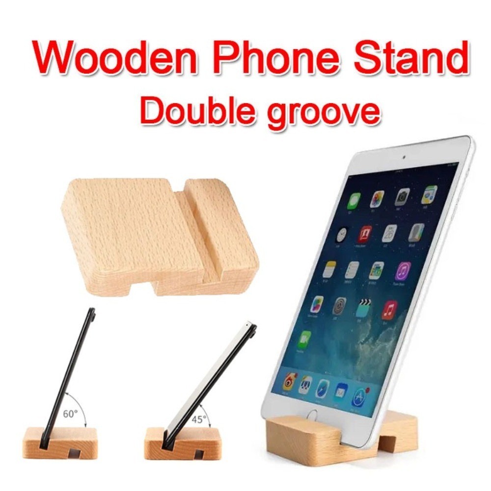 Wooden Phone Base Stand Display Stand Tabletop Decoration Desktop Phone ...