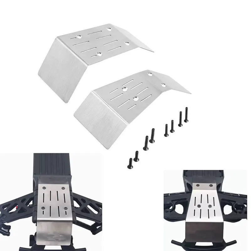 Stainless Steel Armor Skid Plates for 1/10 E-Revo, Revo & Summit Silver