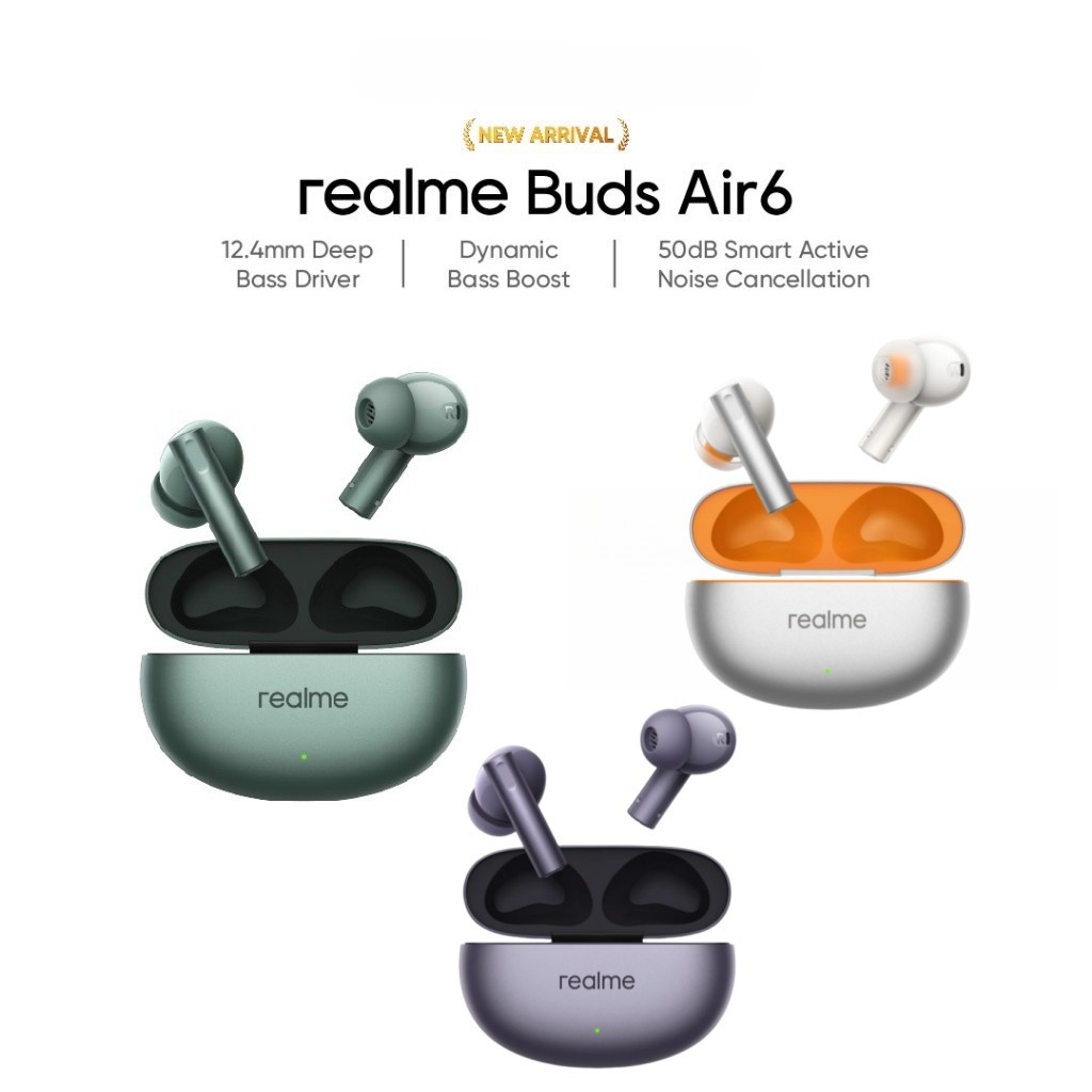 Jual Realme Buds Air 6 Earphone Headset 4000hz Ultra-wide Band Noise Cancellation | 40 Hours Of Playback | Ip55 Di Seller Rafcell 28 - Cileungsi Kidul, Kab. Bogor